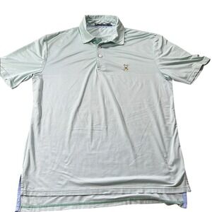 RLX Ralph Lauren Golf Polo Shirt Striped‎ Performance Casual Athletic M